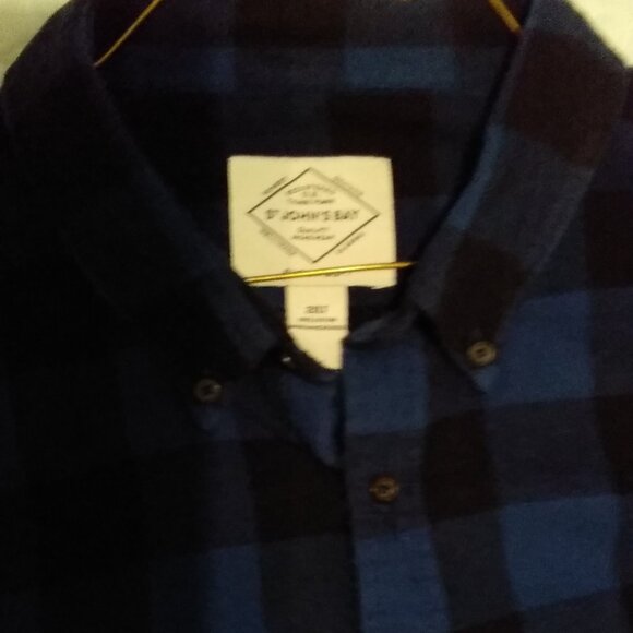 St. John's Bay Men's Blue Checked Flannel Shirt. Size 2XLT .Long Sleeved. NWOT - Picture 3 of 8